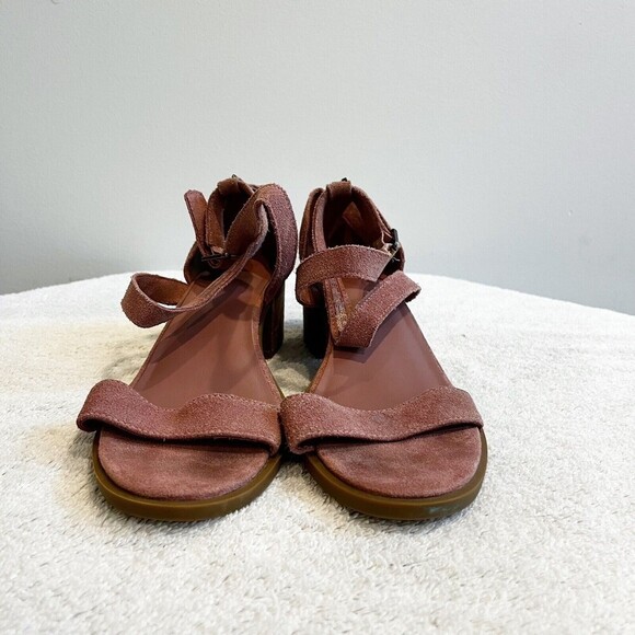 Koolaburra by UGG Pink Suede Heeled Sandal Women's 9 Eliani Strappy Ankle Strap - Picture 7 of 15